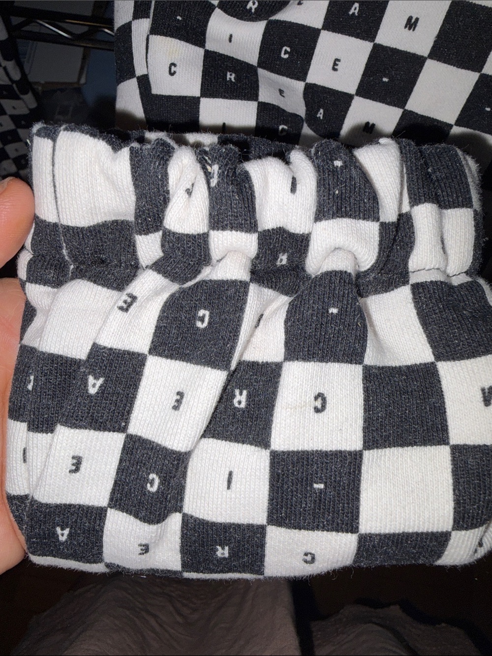Ice Cream Black & White Checkerboard Joggers - Picture 8 of 12